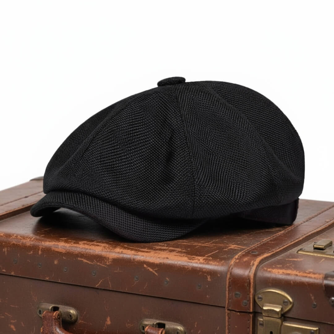 Textured Cotton Newsboy Cap - NEWCASTLE