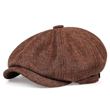 Textured Cotton Newsboy Cap - NEWCASTLE