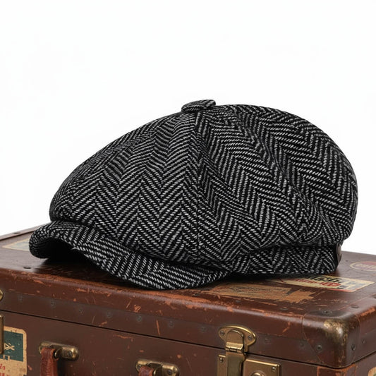 Herringbone Wool Blend Cap | MELBOURNE