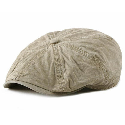 Washed Cotton Newsboy Cap | MILDURA