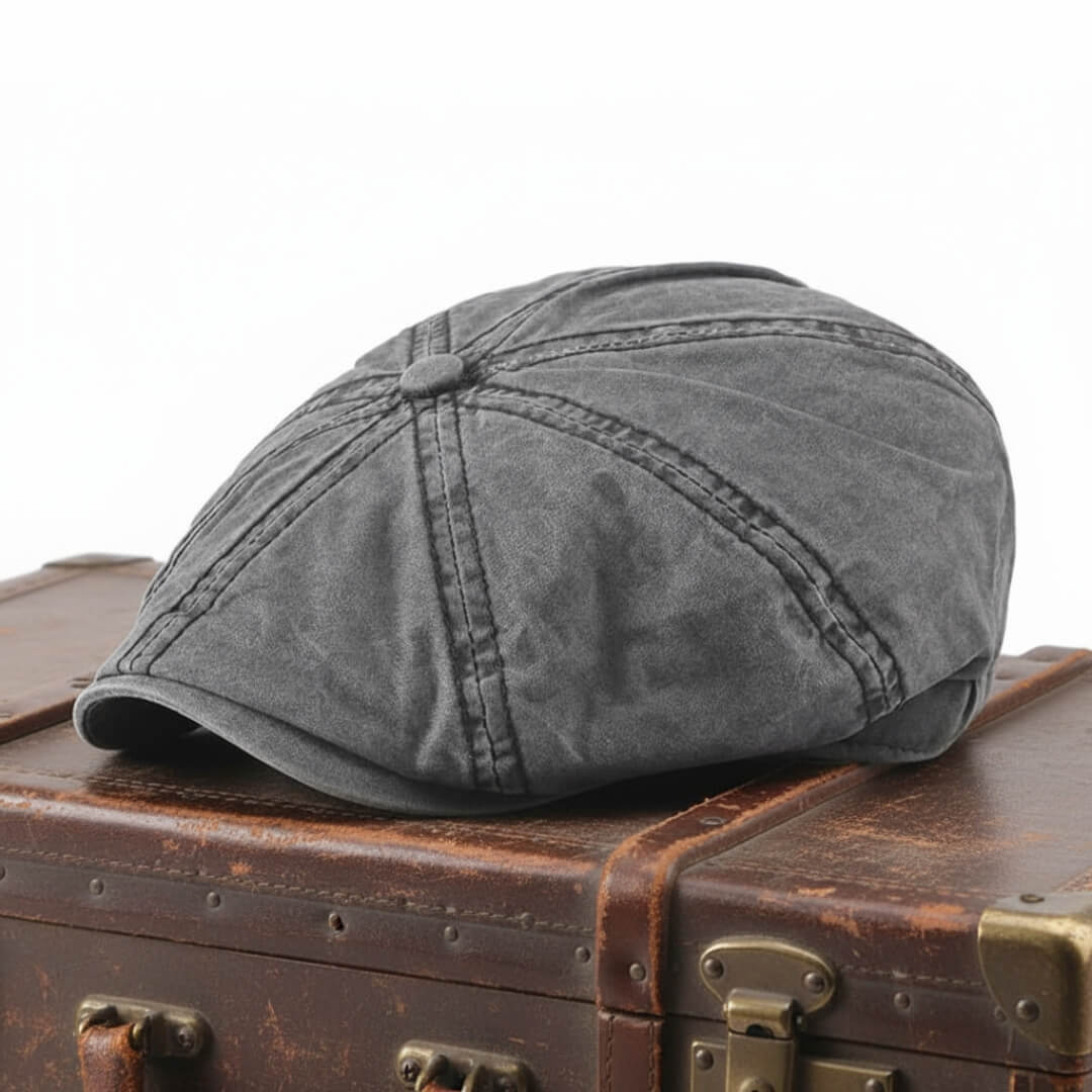 Washed Cotton Newsboy Cap | MILDURA