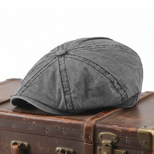 Washed Cotton Newsboy Cap | MILDURA