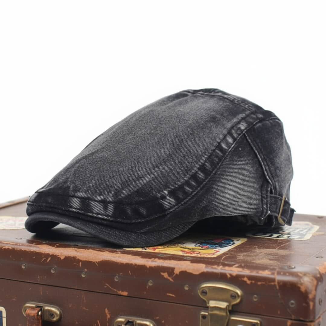 Washed Denim Flat Cap | QUEANBEYAN