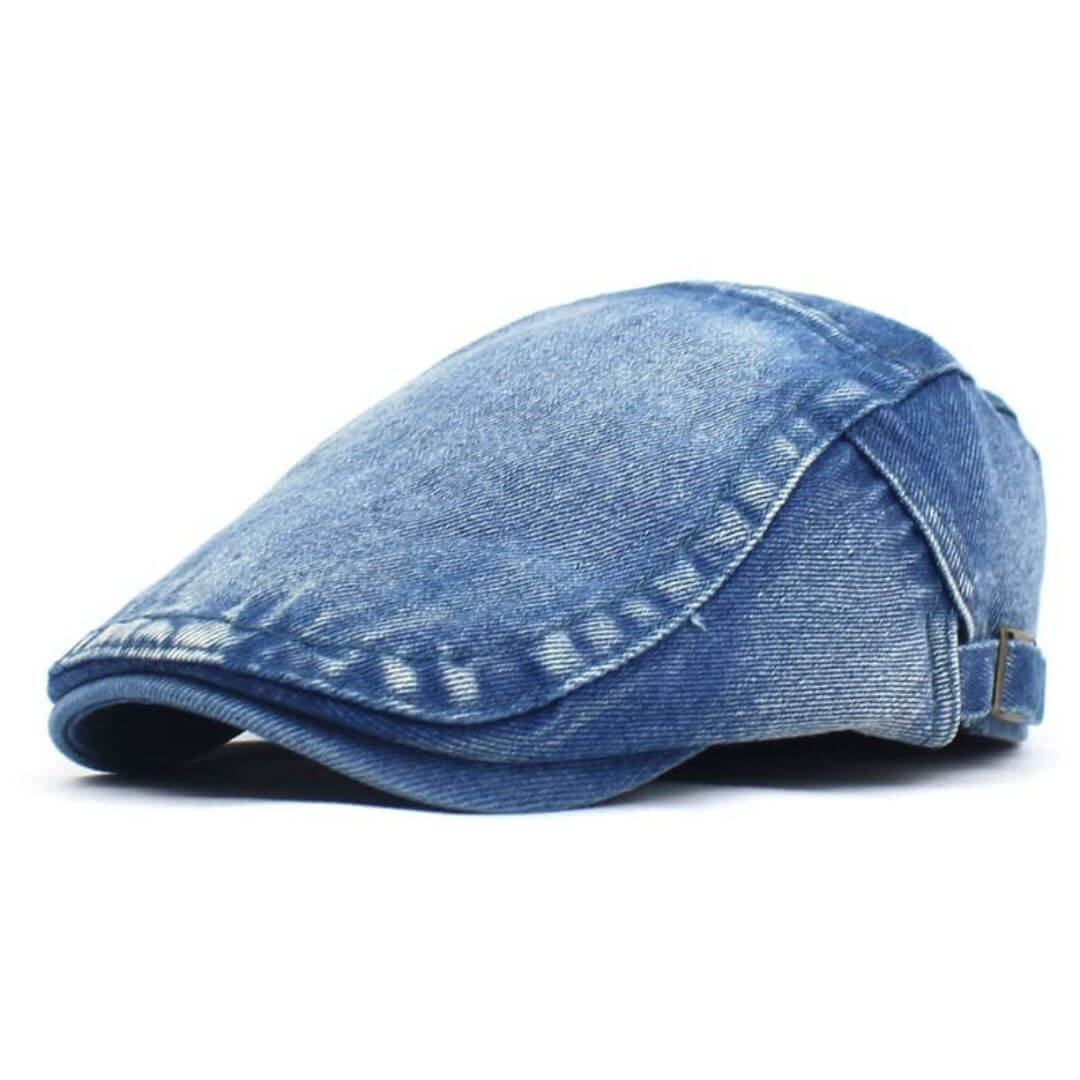 Washed Denim Flat Cap | QUEANBEYAN
