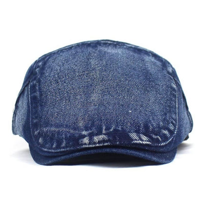 Washed Denim Flat Cap | QUEANBEYAN