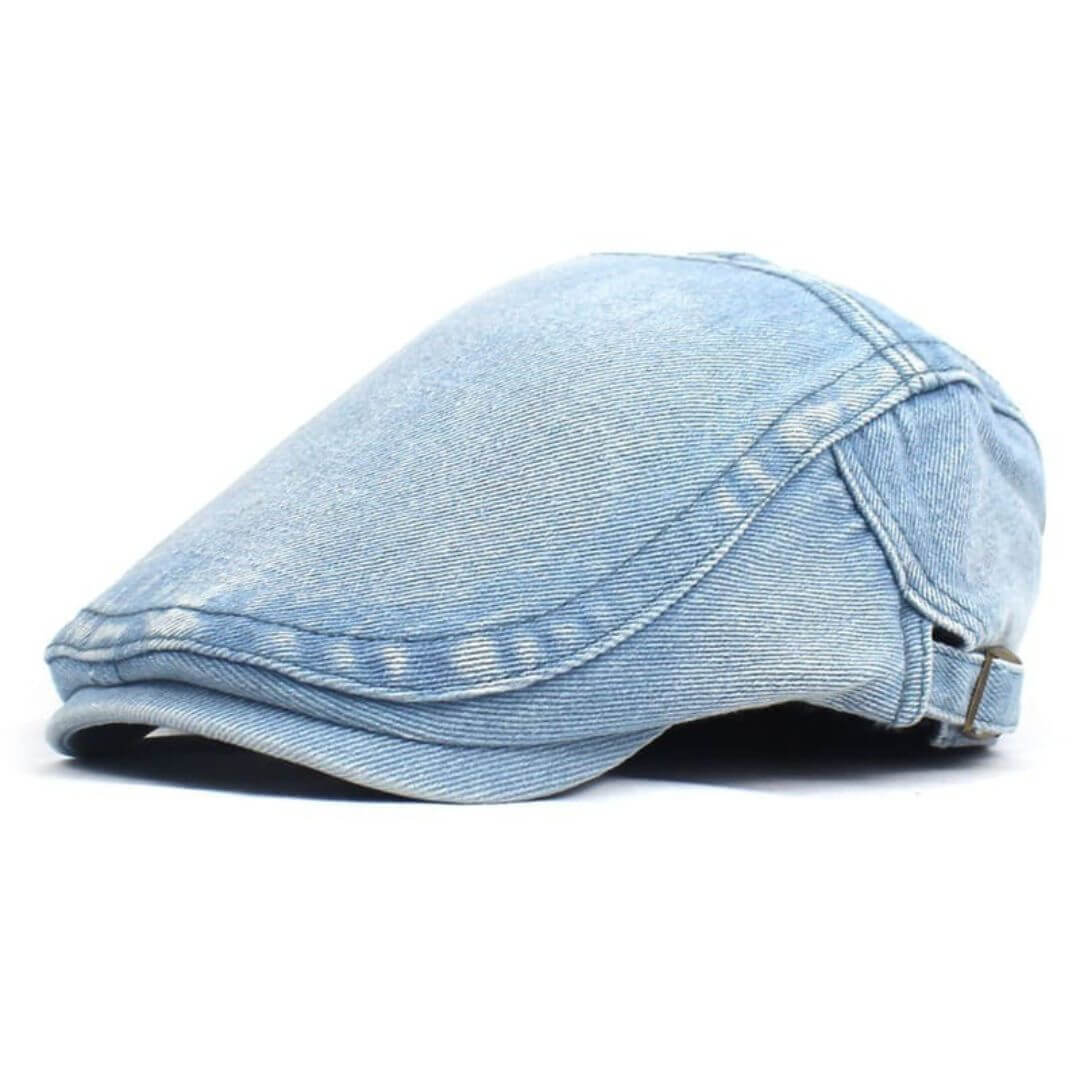 Washed Denim Flat Cap | QUEANBEYAN