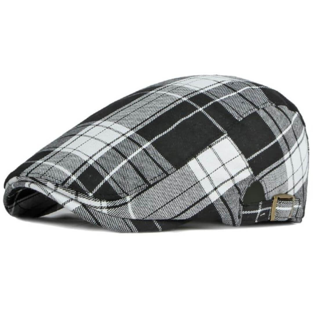 Plaid Cotton Flat Cap | JOONDALUP