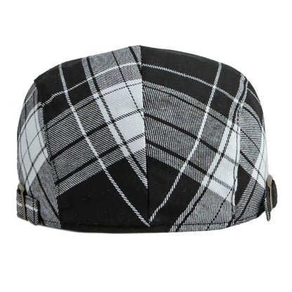 Plaid Cotton Flat Cap | JOONDALUP