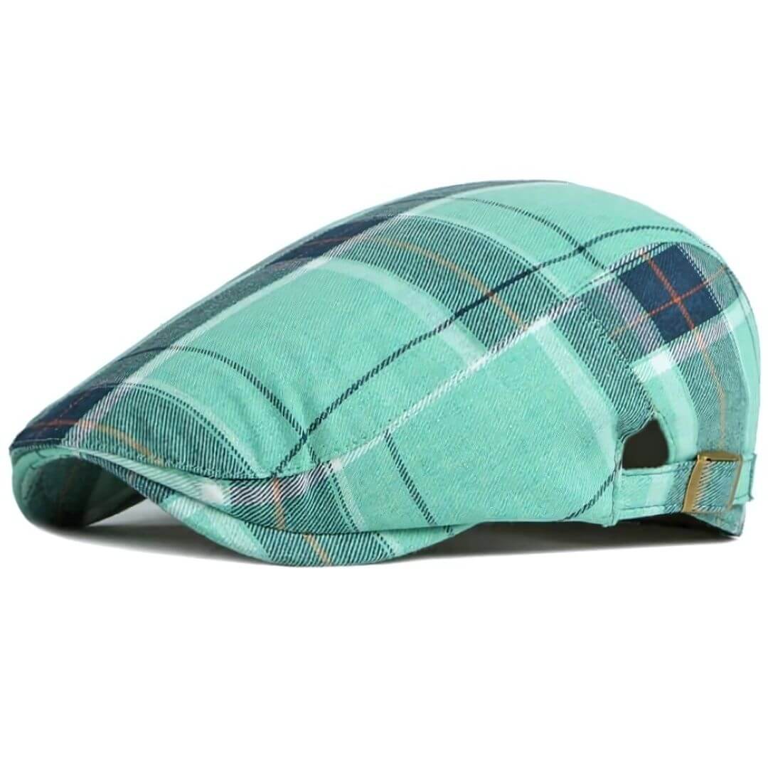 Plaid Cotton Flat Cap | JOONDALUP