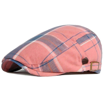 Plaid Cotton Flat Cap | JOONDALUP