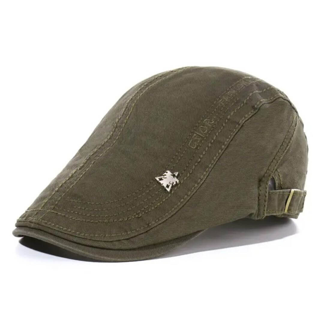 Structured Cotton Flat Cap | ARMIDALE