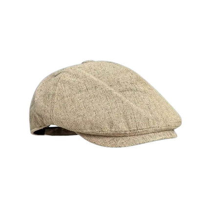 Linen Blend Flat Cap | PORT PIRIE