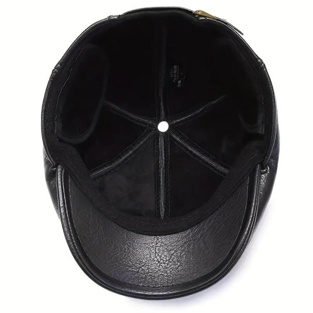 Leather Flat Cap | MAITLAND