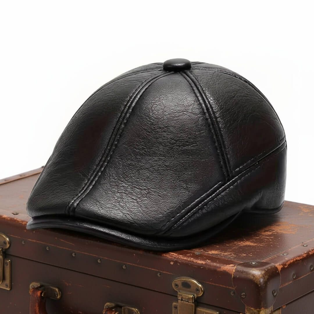 Leather Flat Cap | MAITLAND