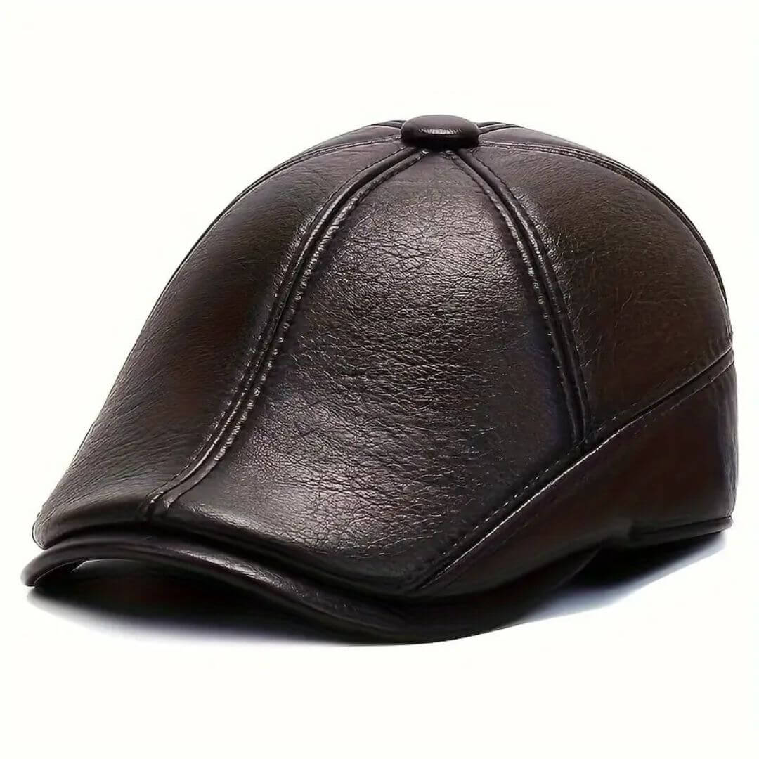 Leather Flat Cap | MAITLAND