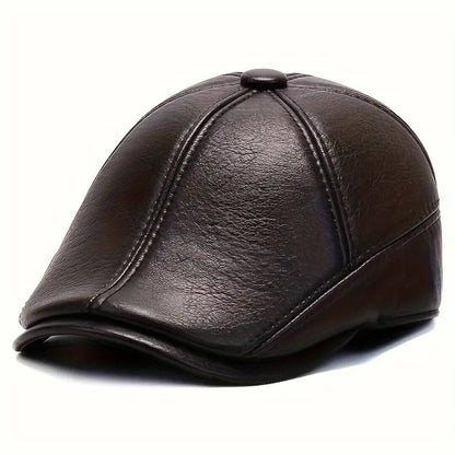 Leather Flat Cap | MAITLAND