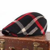 Cotton Plaid Flat Cap | MANDURAH
