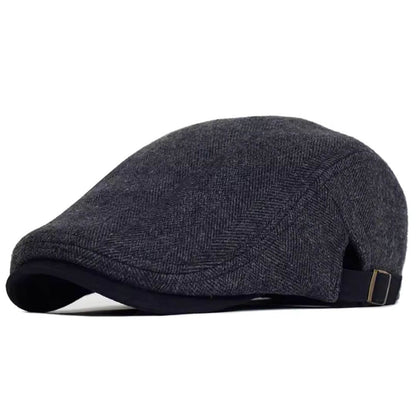 Wool Herringbone Flat Cap | SYDNEY