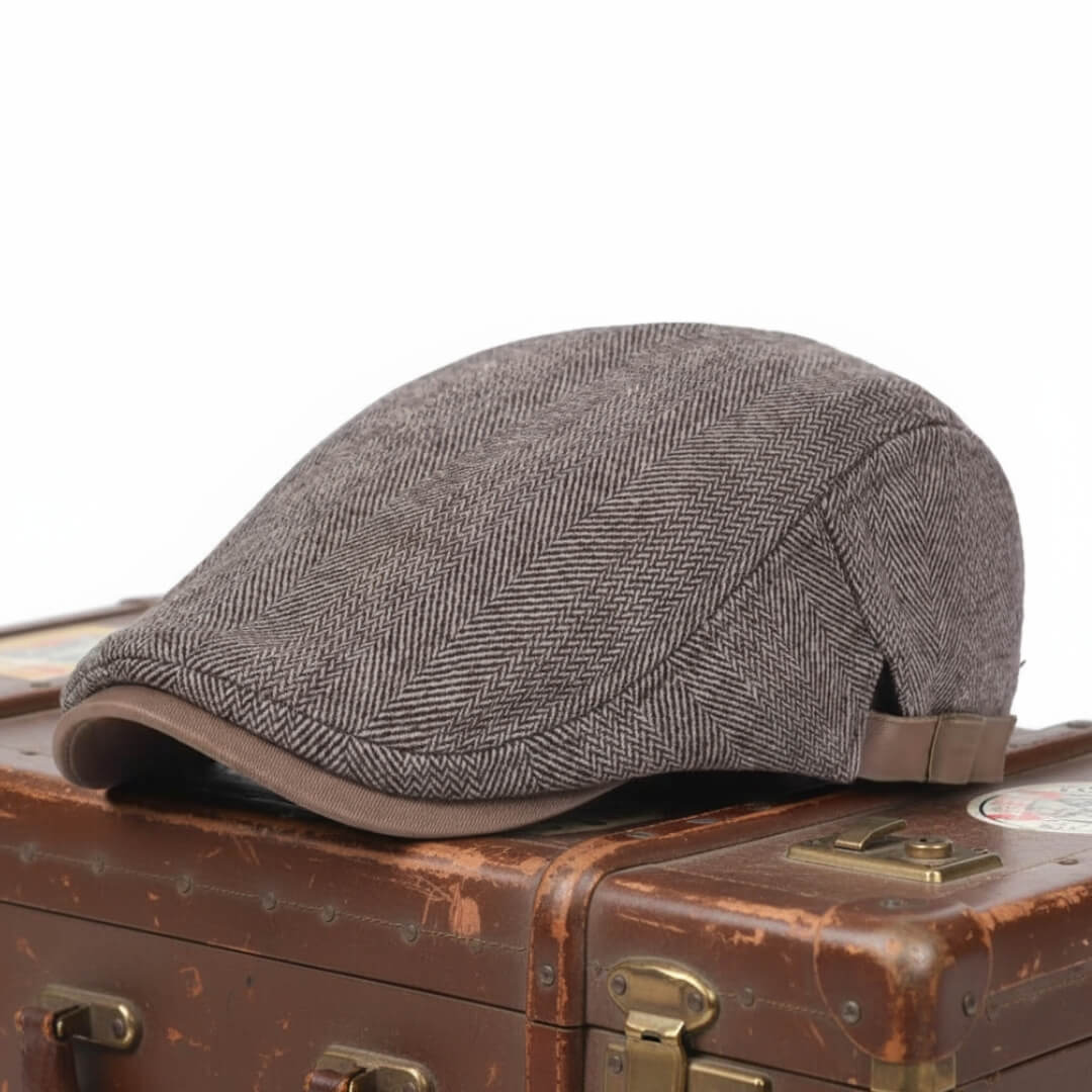 Wool Herringbone Flat Cap | SYDNEY