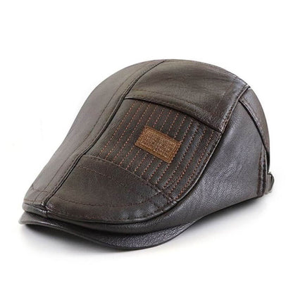 Vegan Leather Flat Cap | TAMWORTH