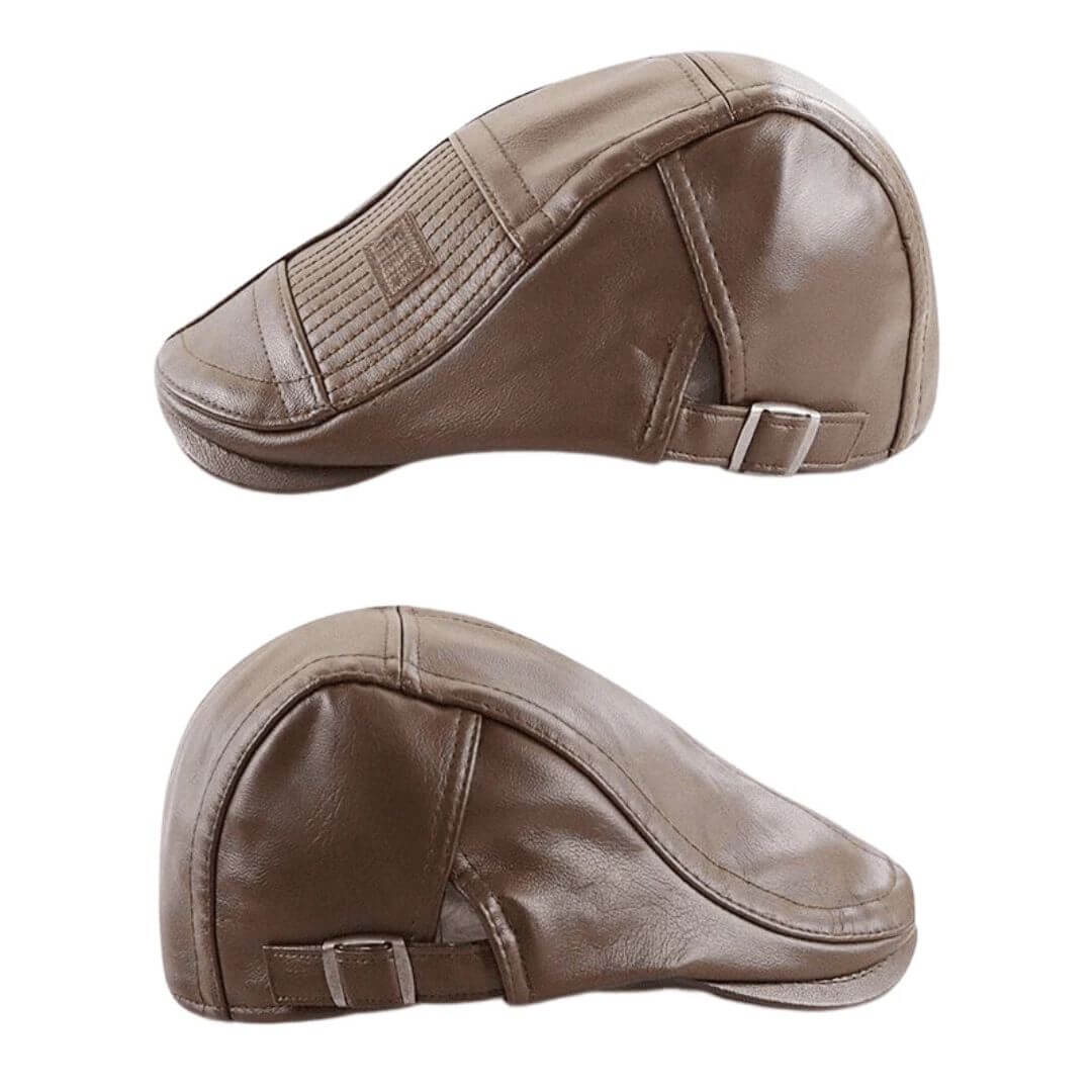 Vegan Leather Flat Cap | TAMWORTH