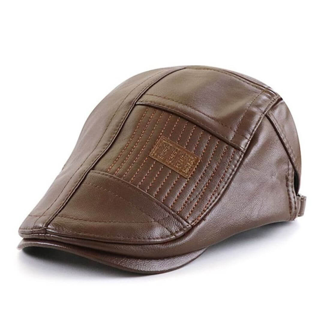 Vegan Leather Flat Cap | TAMWORTH