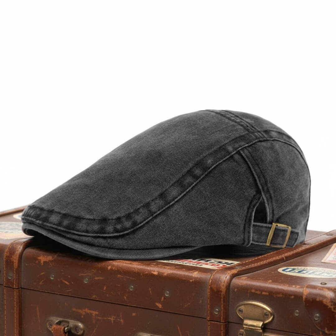 Washed Denim Flat Cap | BRISBANE
