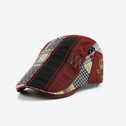 Patchwork Cotton Flat Cap | HERVEY BAY