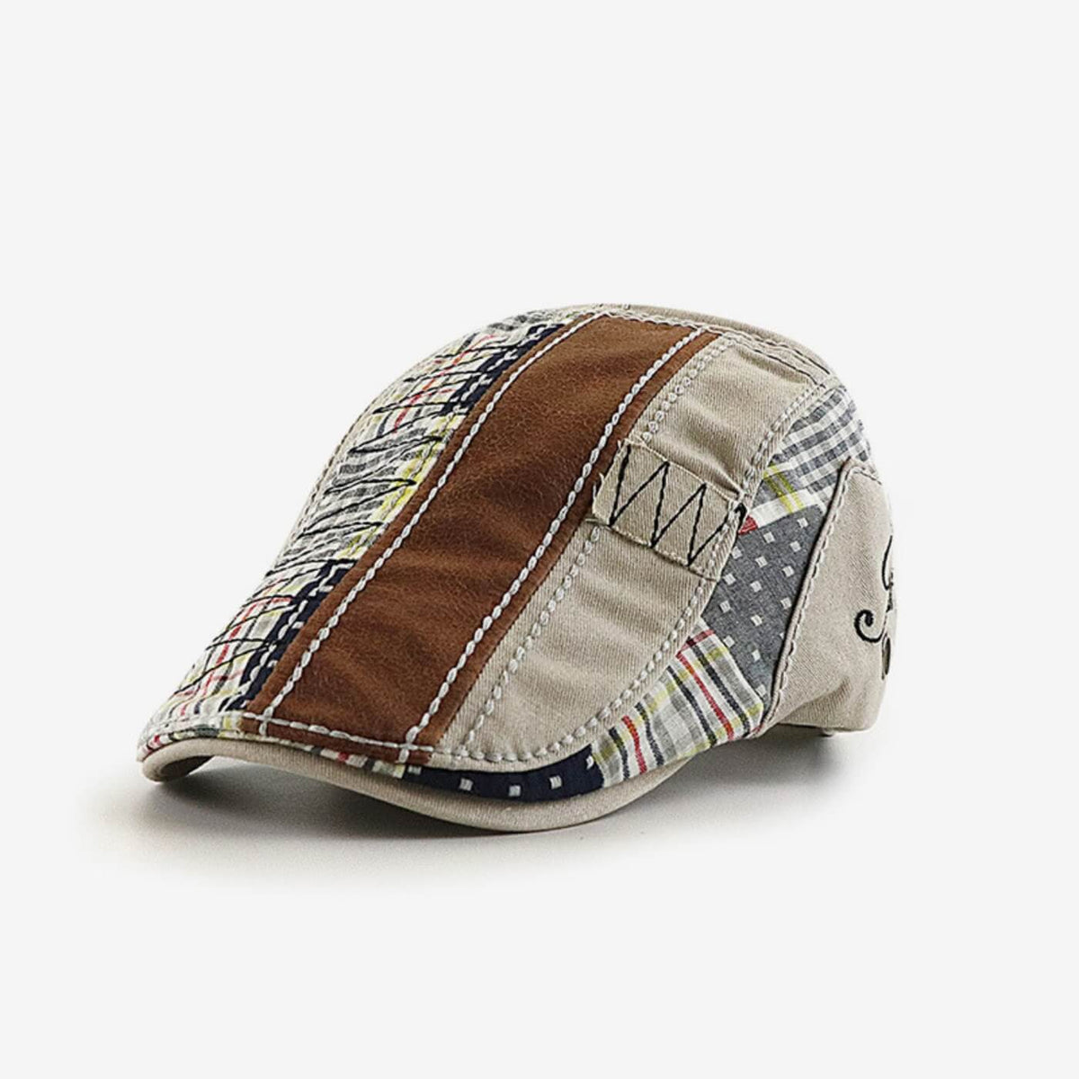 Patchwork Cotton Flat Cap | HERVEY BAY