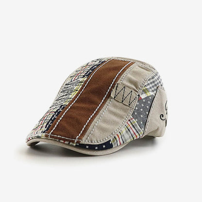 Patchwork Cotton Flat Cap | HERVEY BAY