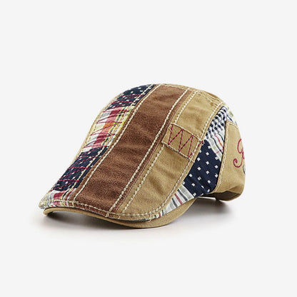 Patchwork Cotton Flat Cap | HERVEY BAY