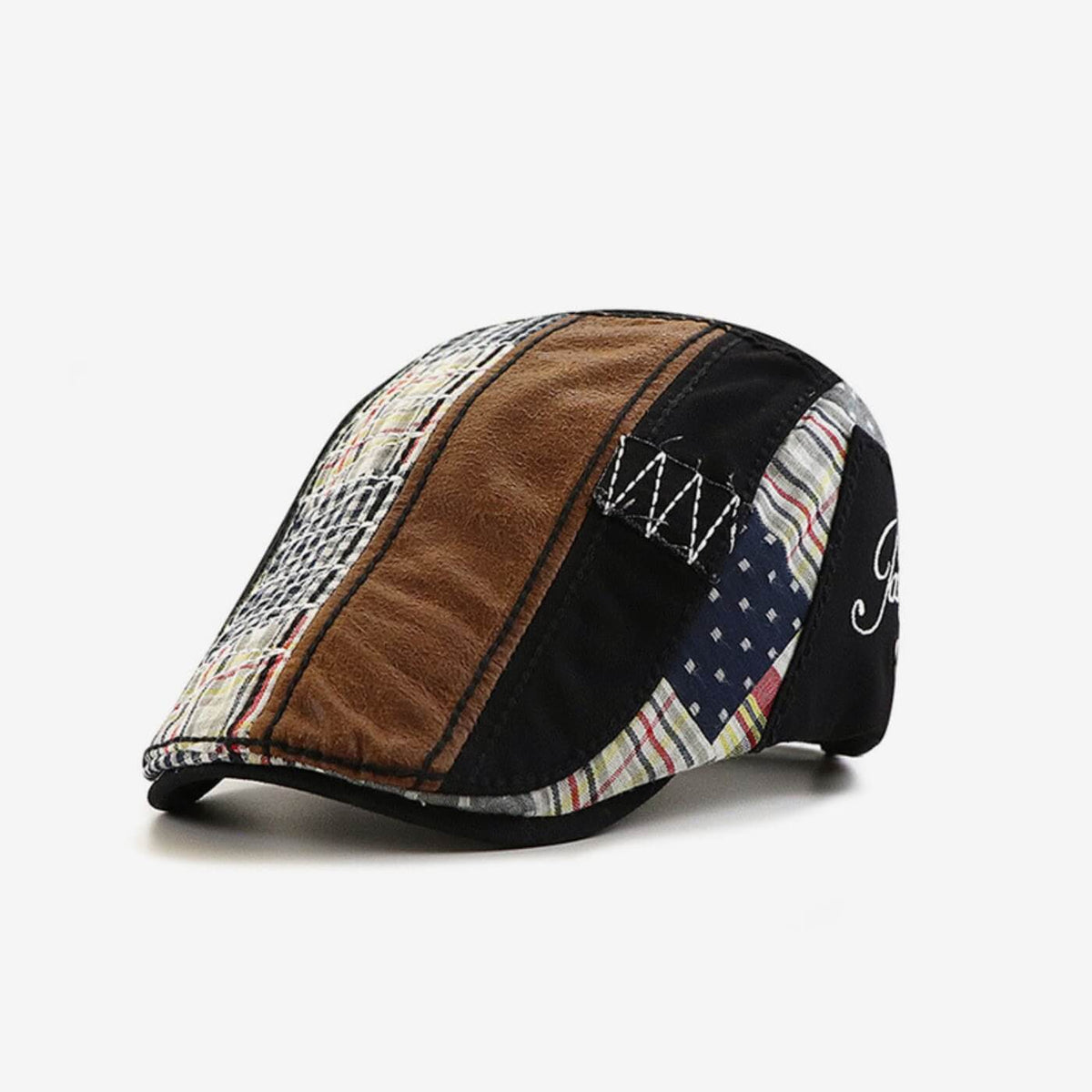 Patchwork Cotton Flat Cap | HERVEY BAY