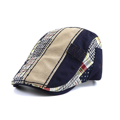 Patchwork Cotton Flat Cap | HERVEY BAY