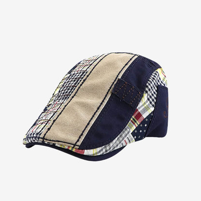 Patchwork Cotton Flat Cap | HERVEY BAY