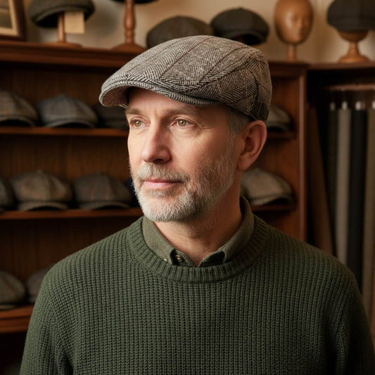 Herringbone Cotton Knitted Flat Cap | ROCKHAMPTON