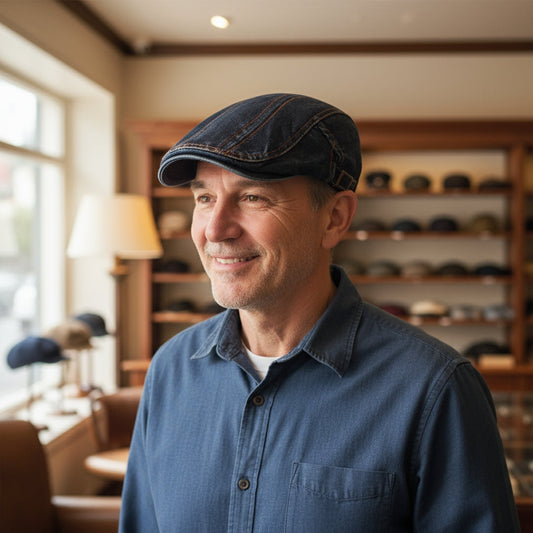 Denim Flat Cap | LAUNCESTON