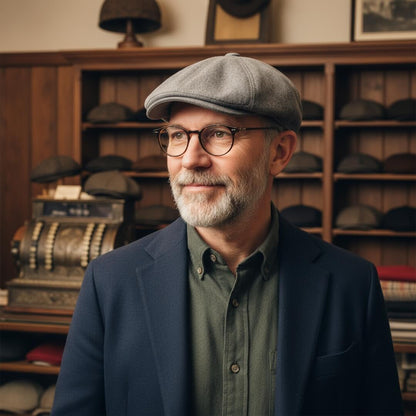 Linen Blend Flat Cap | PORT PIRIE