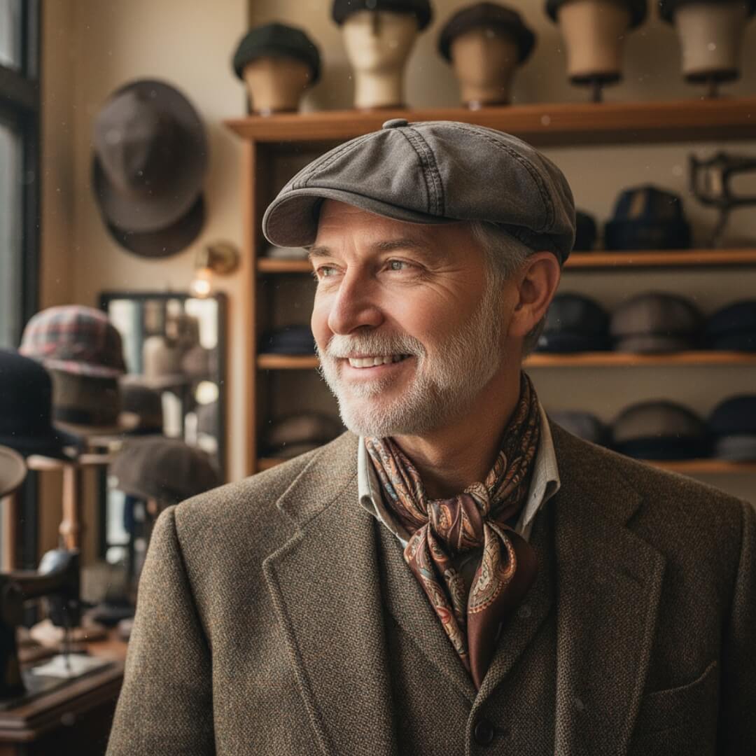Washed Cotton Newsboy Cap | MILDURA