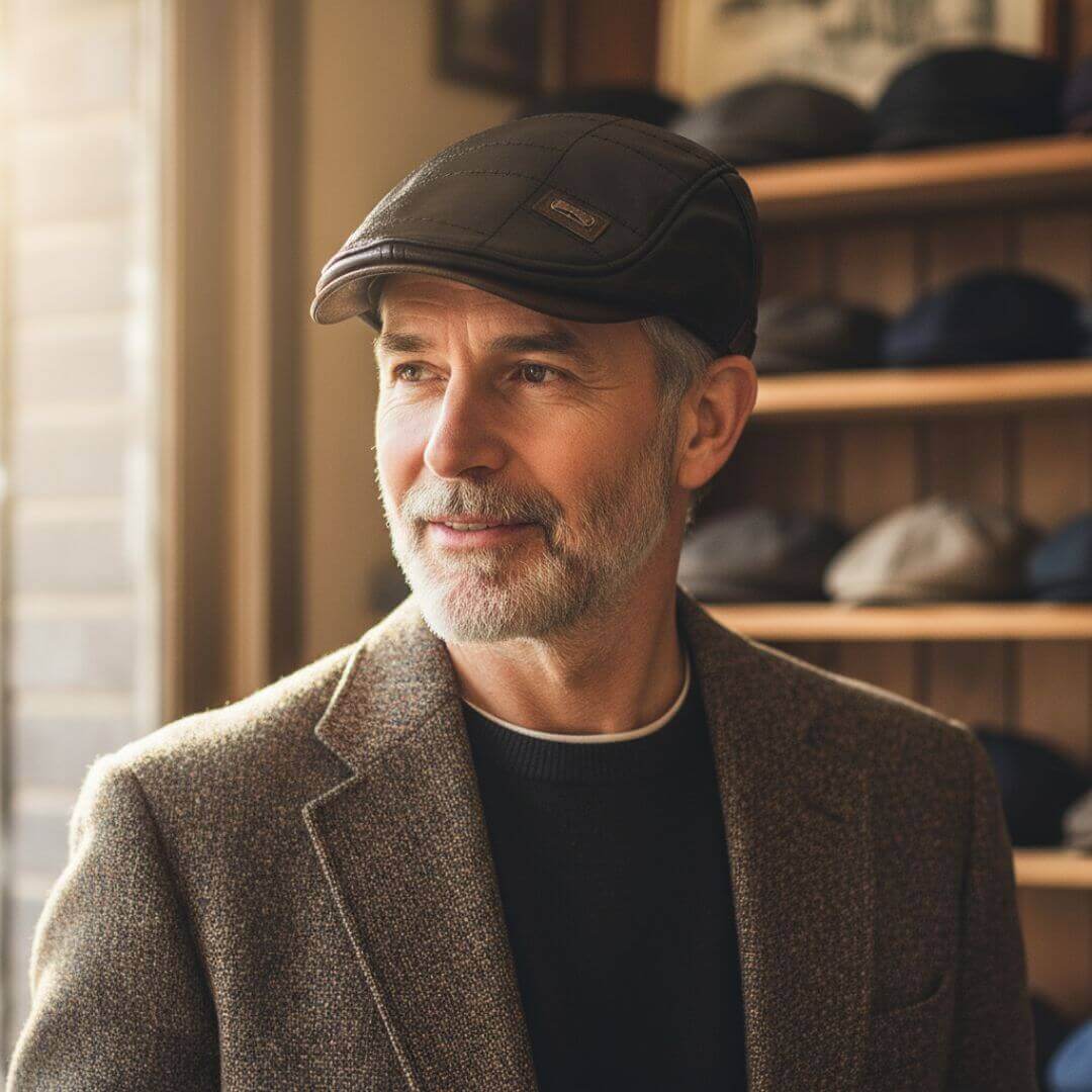 Vegan Leather Flat Cap | CAMPBELLTOWN