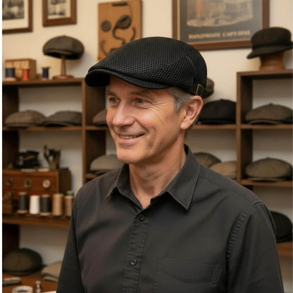 Mesh Acrylic Flat Cap | GRIFFITH