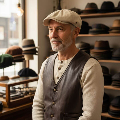 Brushed Cotton Flat Cap | MARYBOROUGH