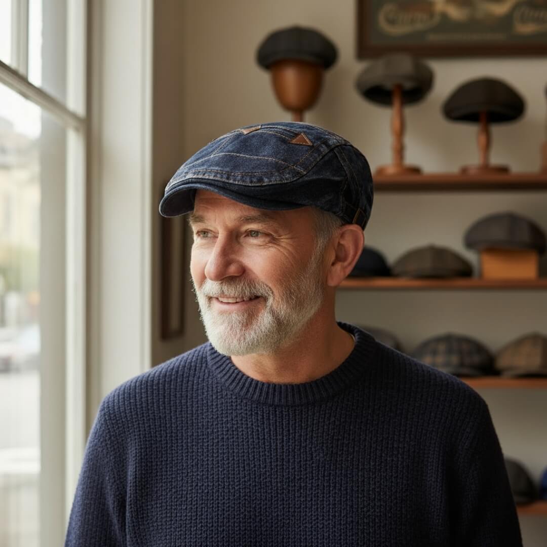 Denim Flat Cap | GOLD COAST