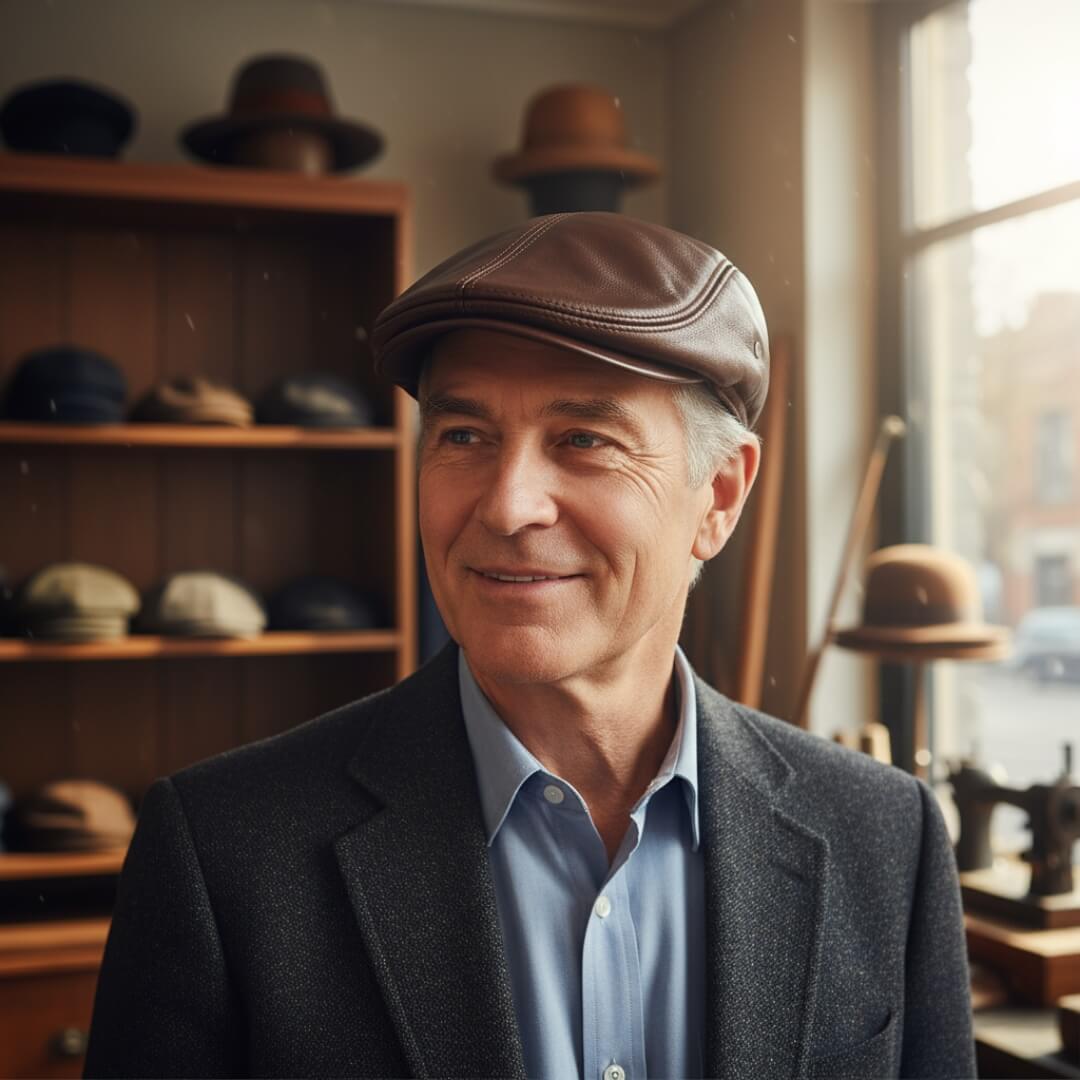 Leather Ivy Cap | MACKAY