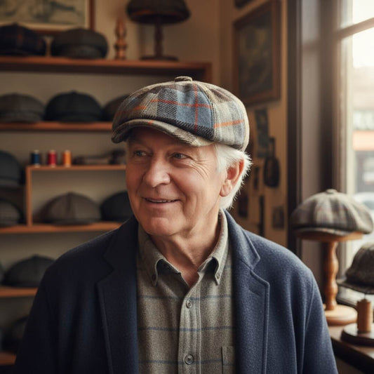Plaid Wool-Blend Newsboy Cap | BENALLA