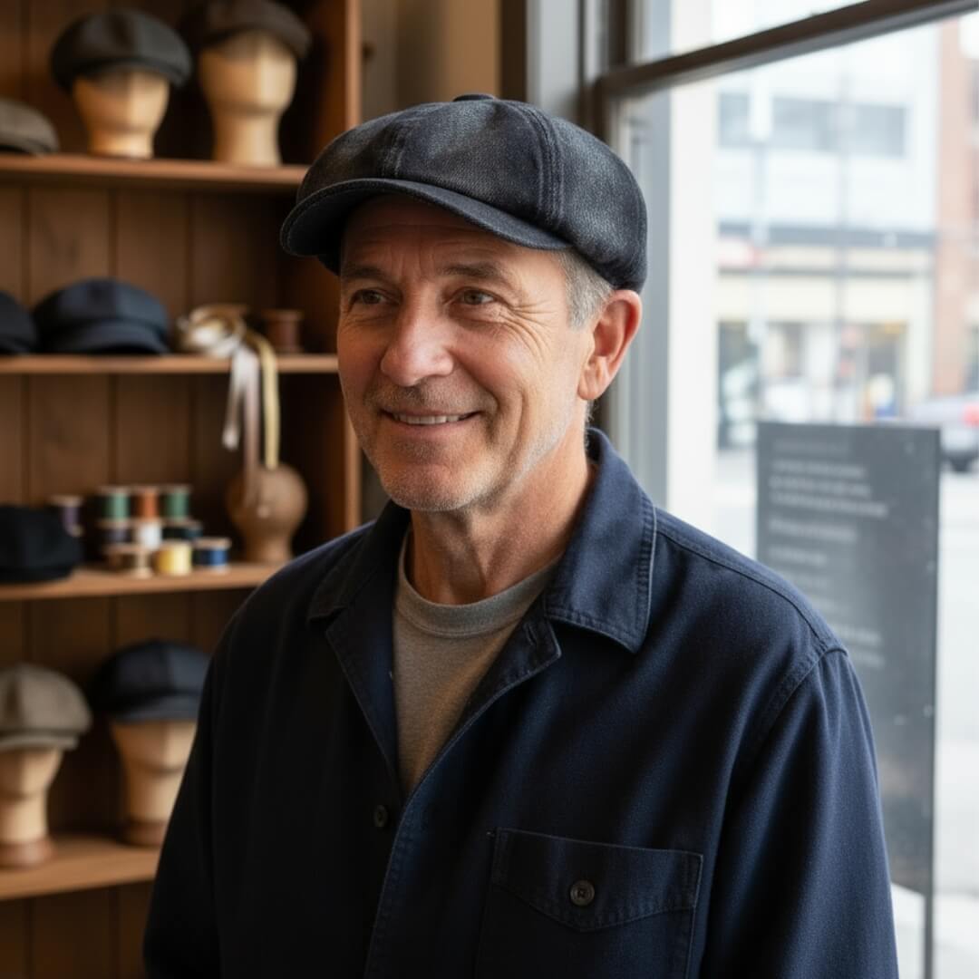 Denim Newsboy Cap | MOUNT GAMBIER