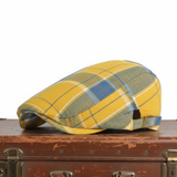 Plaid Cotton Flat Cap | JOONDALUP